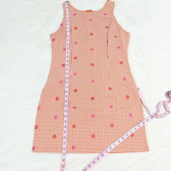COPY - Vintage Retro Y2K Gingham Embroidered Dress - Picture 6 of 9